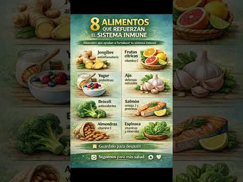 8 Alimentos que Refuerzan tu Sistema Inmune | Sube tus Defensas de Forma Natural y Rápida