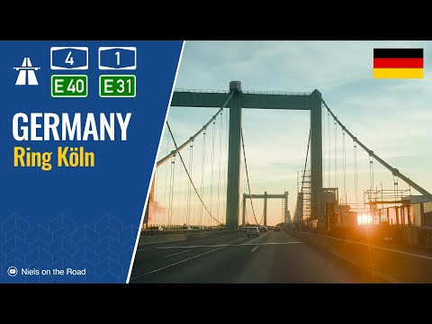 Driving in Germany: Autobahn A4 E40 & A1 E31 Ring Köln [Southern Ring Cologne]