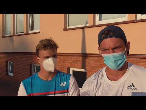 Toby Alex Kodat (USA) a Marek Gengel po výhře v 1. kole debla na Jablonec Open 2020