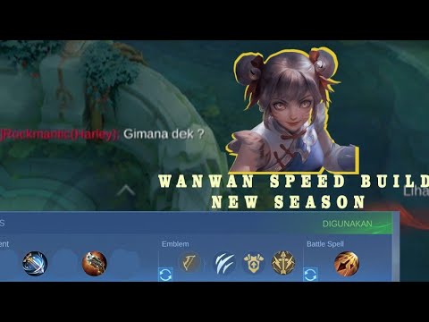 wanwan crazy attack speed build||solo rank new season [Mobile Legends: Bang Bang]