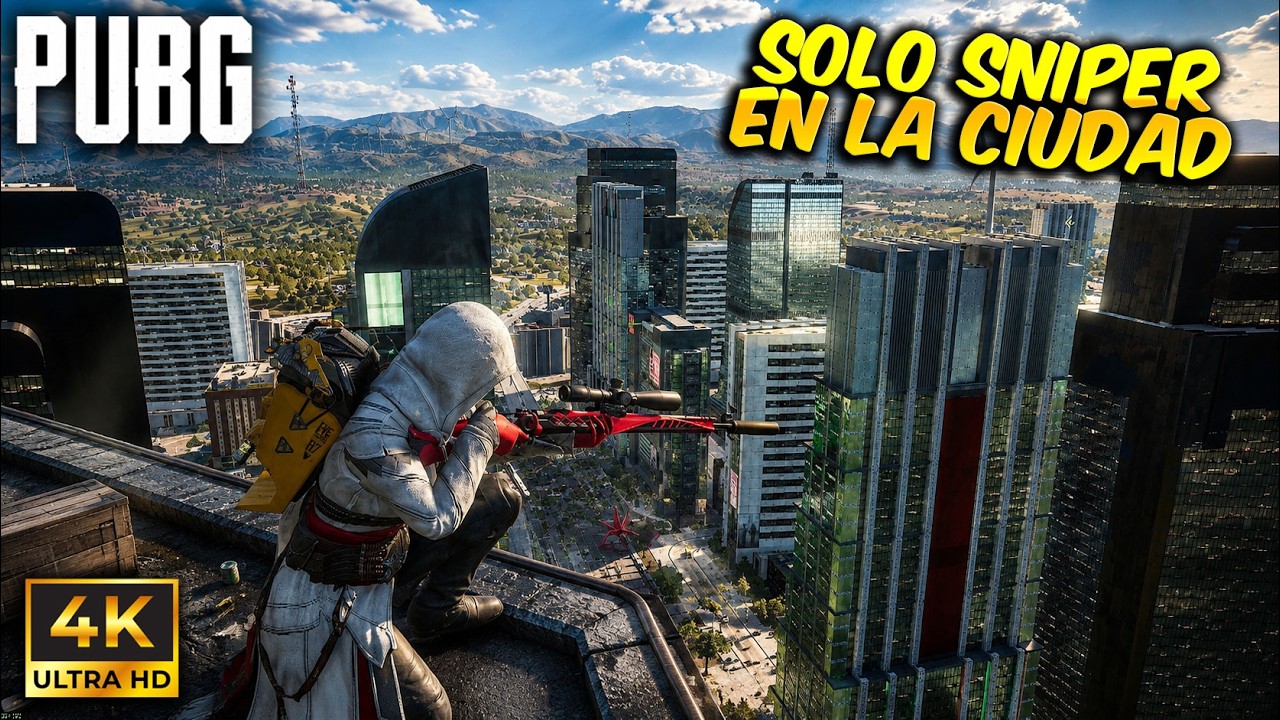 PUBG PC pero EN LA CIUDAD MAS GRANDE a SOLO KAR98 SNIPER 😎 SKIN ASSASSIN CREED BRO