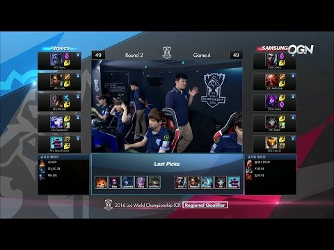 SSG vs AFS Game 4 Highlights - SAMSUNG GALAXY vs AFREECA FREECS LCK 2016 Korea Regional Semifinal