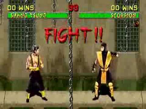 Scorpion vs Shang Tsung in MK2