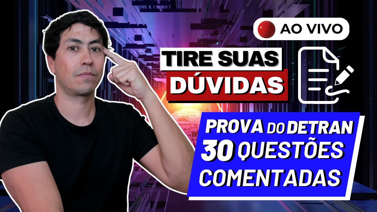 [🔴LIVE 15h] SIMULADO DETRAN 30 QUESTÕES COMENTADAS - Direção defensiva e Legislação 2023