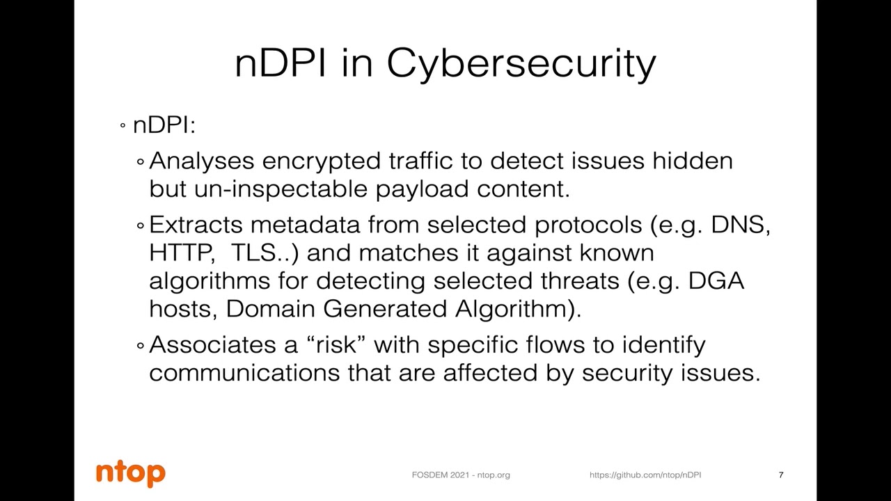 Using nDPI for Monitoring and Security: FOSDEM 2021