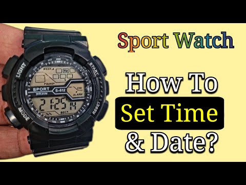 Digital Sport Watch Instructions  | How To Change Time, Day & Date? (Setting)