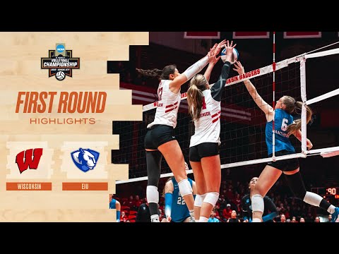 Wisconsin vs. EIU: 2025 NCAA volleyball first round highlights