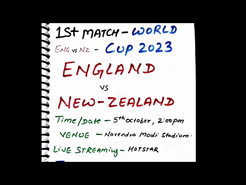 world Cup 2023 - England vs New zealand 1st match prediction , Eng Vs NZ Dream 11 , 5 oct 2023 match