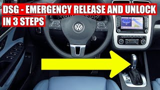 How to manually release and unlock DSG selector on VW, Skoda, Audi, Seat in 3 steps