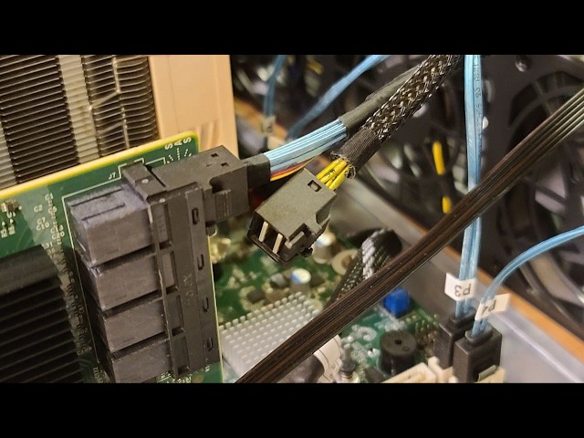 Vídeo relacionado con Xiwai PCI-Express 4.0 Mini SAS SFF-8087 a SAS HD SFF-8643 PCBA Adaptador hembra con soporte