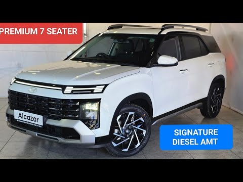 NEW ALCAZAR SIGNATURE DIESEL AUTOMATIC. PREMIUM FAMILY CAR UNDR 24 LAKH. 🔥🔥🔥🔥