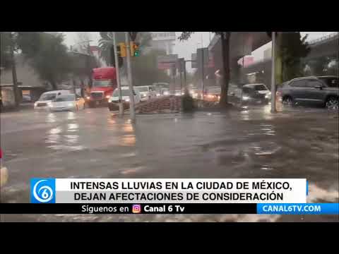 Video: Intensas lluvias en la Ciudad de México, dejan afectaciones de consideración