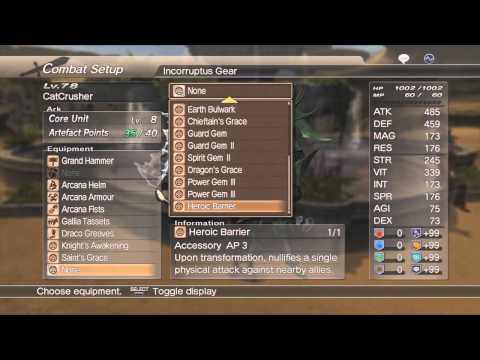 White Knight Chronicles 2 Knight Customisation Explained and Early Weapons and Armour