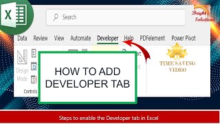 How to Enable Developer Tab in Excel | Step-by-Step Tutorial