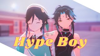Cover art for 【MMD 原神 | Genshin Impact】Hype Boy『Venti & Xiao』(4K 60FPS)