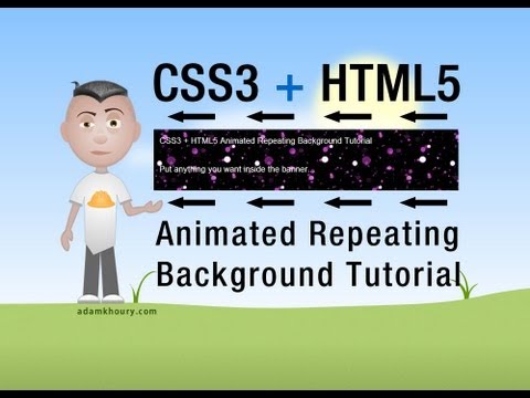HTML5 CSS3 Animated Repeating Tile Background keyframes Tutorial