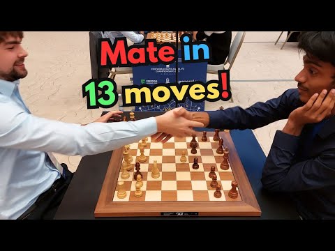 Checkmate in 13 moves! Aravindh Chithambaram stuns Jorden van Foreest | World Blitz 2023