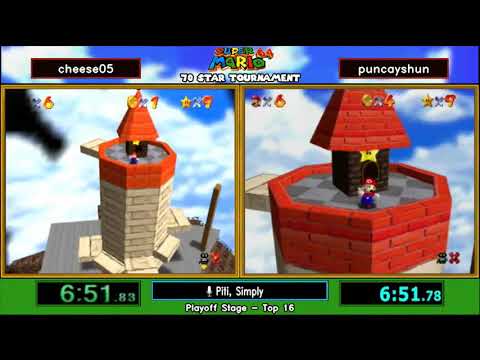 cheese05 vs puncayshun. SM64 70 Star Tournament 2017