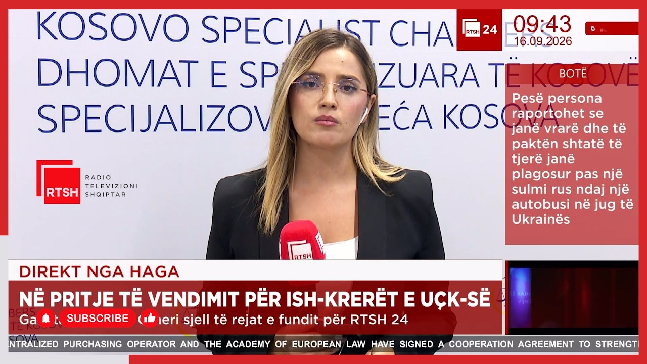 Në pritje të verdiktit për Thaçin, Veselin, Selimin dhe Krasniqin, qytetarë mblidhen pranë Speciales në Hagë. Gazetarja Jonida Omeri sjell detaje