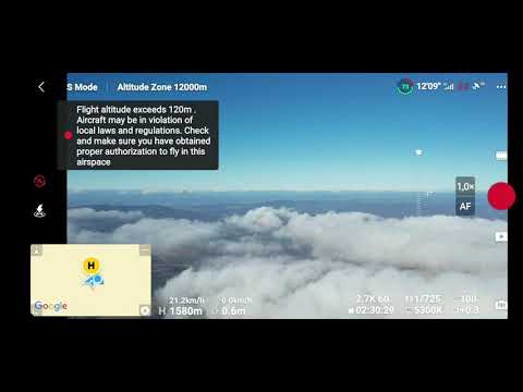 Dji air 2s height record 3000m with original battery 3500 mAh