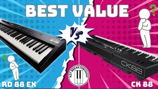 Video thumbnail for Roland RD88 EX VS Yamaha CK88 // Best Budget Stage Piano // Keyboard Comparison by Key Breakthrough