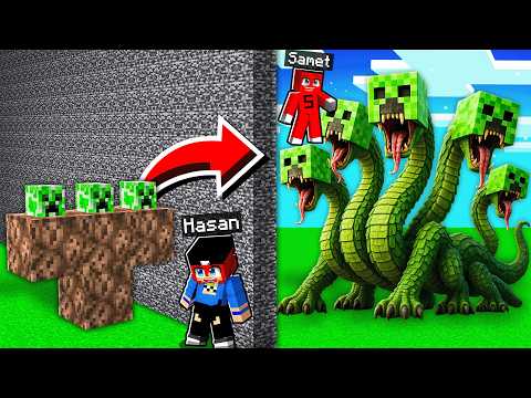 I TROLLED HASANI WITH THE MERGE CHEAT IN THE BUILDING BATTLE!! - Minecraft