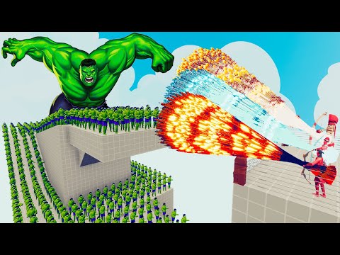 100x HULK + 2x GIANT vs 3x EVERY GOD - Totally Accurate Battle Simulator TABS