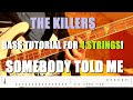The Killers - "Somebody told me" Bass Tutorial ...