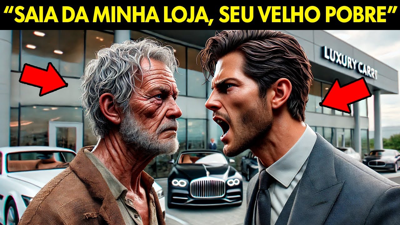 VENDEDOR DE CARROS DE LUXO HUMILHA HOMEM HUMILDE  QUANDO O HOMEM VOLTOU À LOJA, O VENDEDOR FICOU