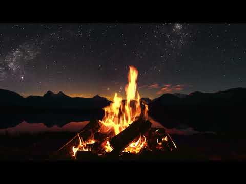Cozy Campfire 24 hrs 🔥 Burning Fireplace & Crackling Fire Sounds (NO MUSIC)