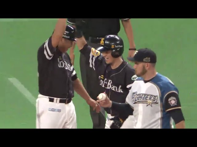 【2回表】ホークス・川島 タイムリー3ベースでリードを5点に広げる!! 2015/9/9 F-H