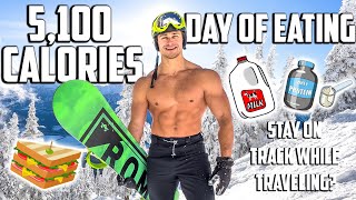 5,100 CALORIE DAY OF EATING WHILE TRAVELING | How to Stay on Track with Diet and Training?