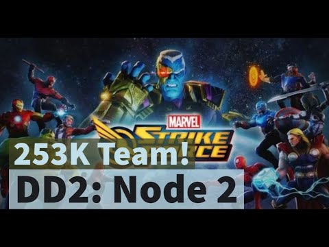 253K Team! Dark Dimension 2: Node 2 Playthrough | Marvel Strike Force - Free to play