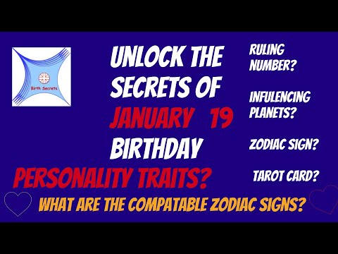 January 19 birthday personality & compatibility #zodiac #astrology #numerology #tarotcard #planets