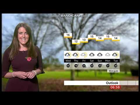 (HD) Alex Osbourne BBC ONE Points West weather November 1st 2022 - 60 fps