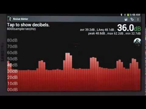 Measuring rooster crows using Noise Meter app