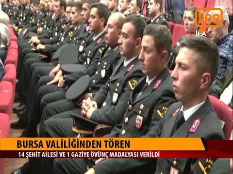 Bursa’da 14 Şehit Ailesi ve Bir Gaziye Devlet Ödünç Madalyası Verildi