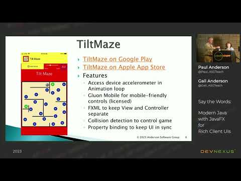 Devnexus 2023 - Say the Words: Modern Java with JavaFX for Rich Client UIs - Paul & Gail Anderson