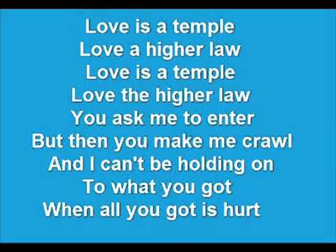 U2 - One with lyrics
