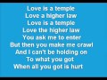 U2 - One with lyrics