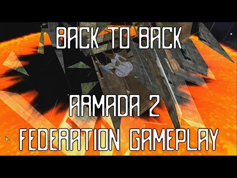 "Back to Back" Federation Skirmish Gameplay - Star Trek Armada 2 V16