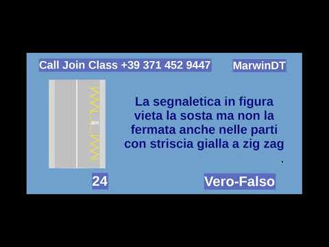 QUIZ PATENTE B IN ENGLISH SEGNALETICA ORIZZONTALE SCHEDA 1B @MarwinDT