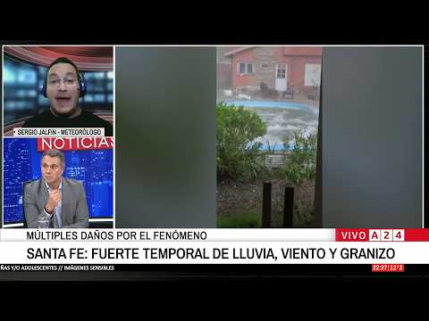 🔴 IMPACTANTES DESTROZOS EN SANTA FE: FUERTE TEMPORAL DE LLUVIA, VIENTO Y GRANIZO