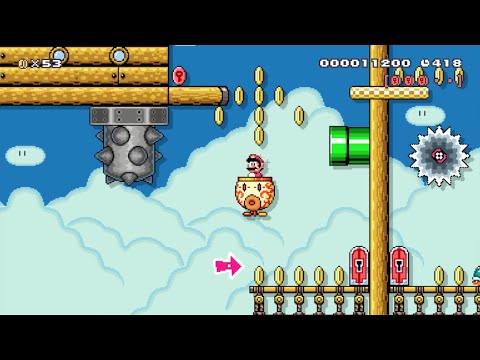 Super Mario Maker: My Course "Sky Fortress of Death" [1080 HD]
