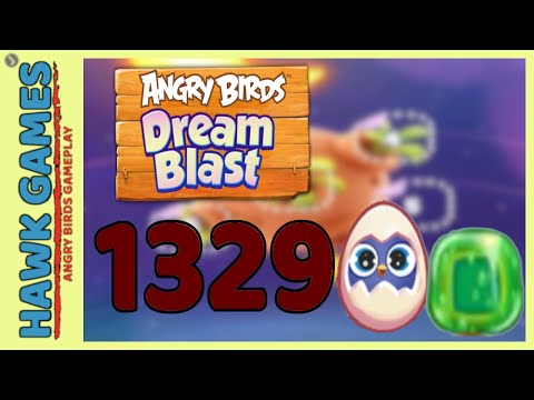 Angry Birds Dream Blast Level 1329 Extreme - Walkthrough, No Boosters
