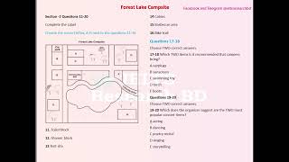 Forest Lake Campsite section 2 IELTS Actual listening