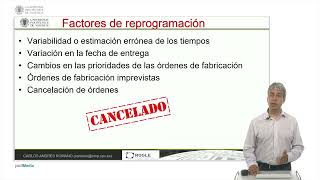 Reprogramación de producción — Conceptos Generales