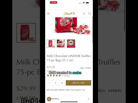 Harley Checking Lindt Lindor Milk Chocolate Truffles for Peanuts
