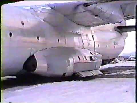 C-133 flies a mission in Alaska - 3 school buses