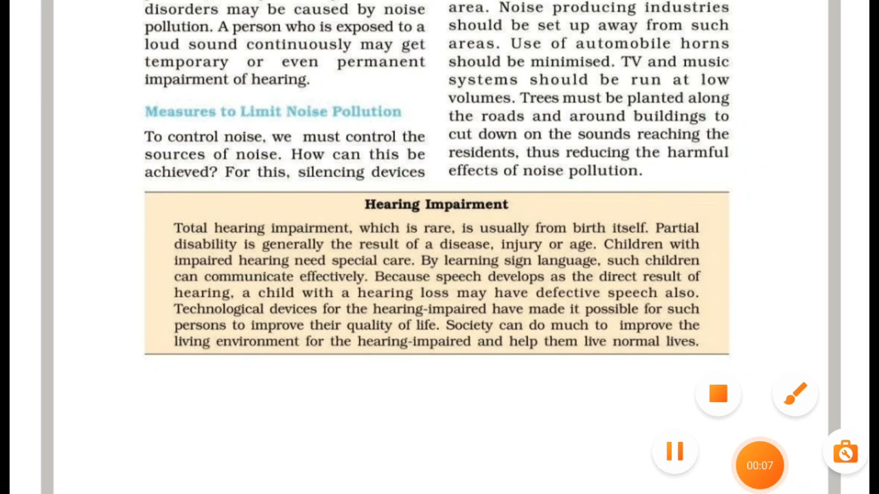 Hearing impairment chapter 13 sound class 8 science ncert